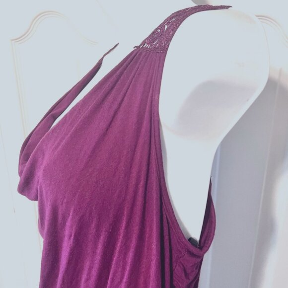 Bluheaven-Women's Med. Ruching Sides Pull On Embroidered Back/Cowl Neck-Cut out - Picture 4 of 15